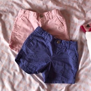 Blue and pink shorts